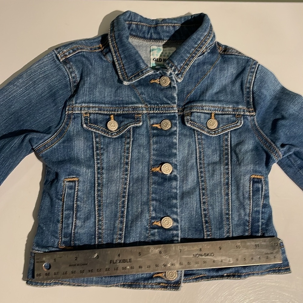 Old Navy Girls Denim Jacket Size Small (6-7) - Classic Blue Jean Jacket - Picture 7 of 9